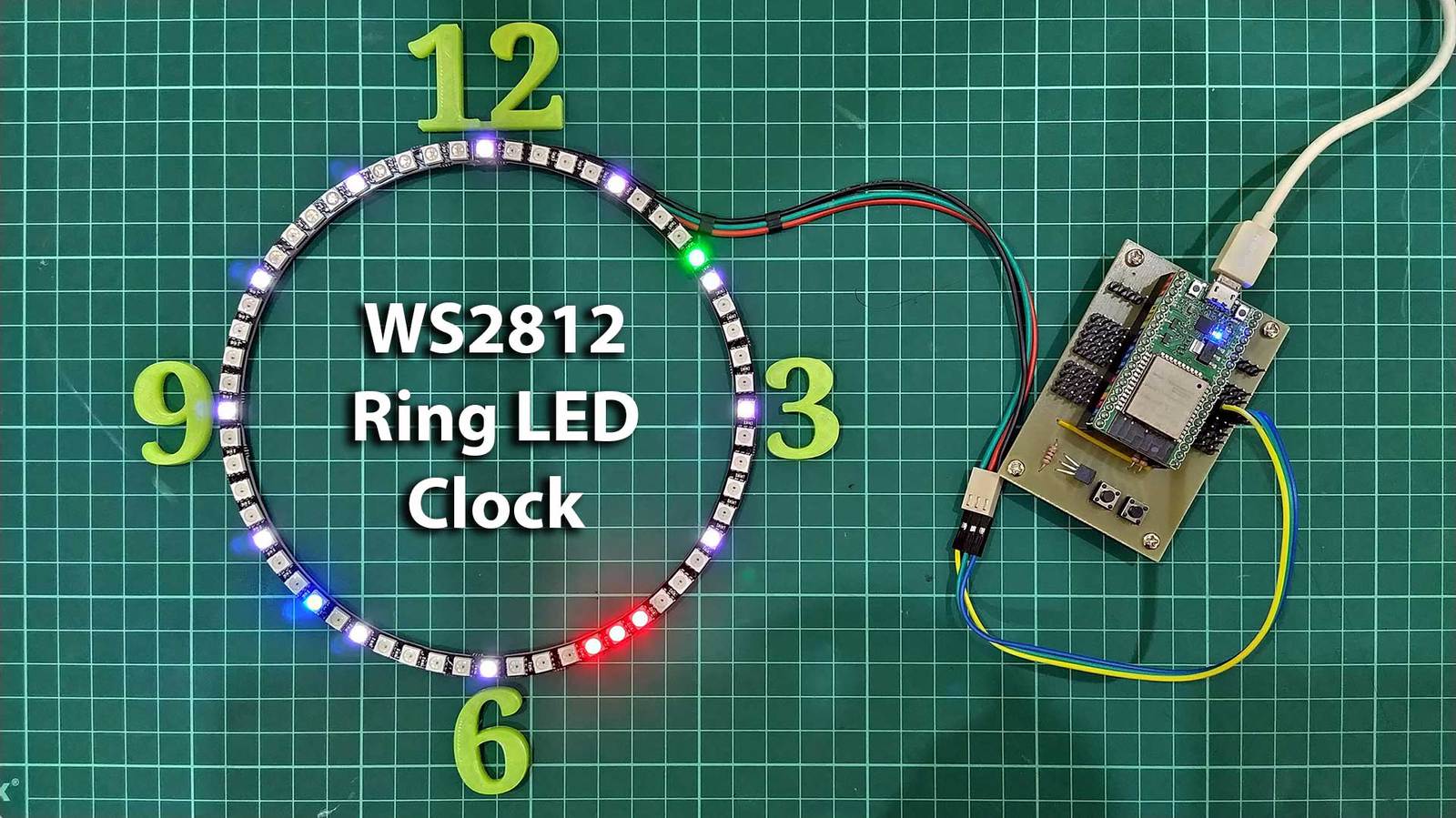 WS2812 Ring LED Clock With NTP Server Using ESP32