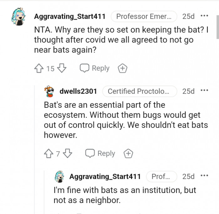 Redditor Calls The Game Warden To Get Wild Bat Out Of Their Property