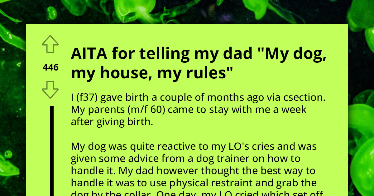 Daughter Challenges Dad's 'Alpha' Claim With A Simple 'My Dog, My House