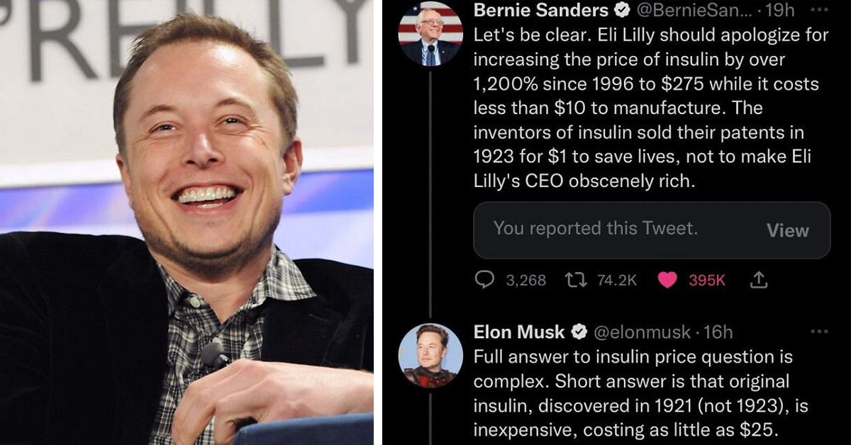 Musk Tries To Confront Bernie Sanders Over Rising Insulin Prices