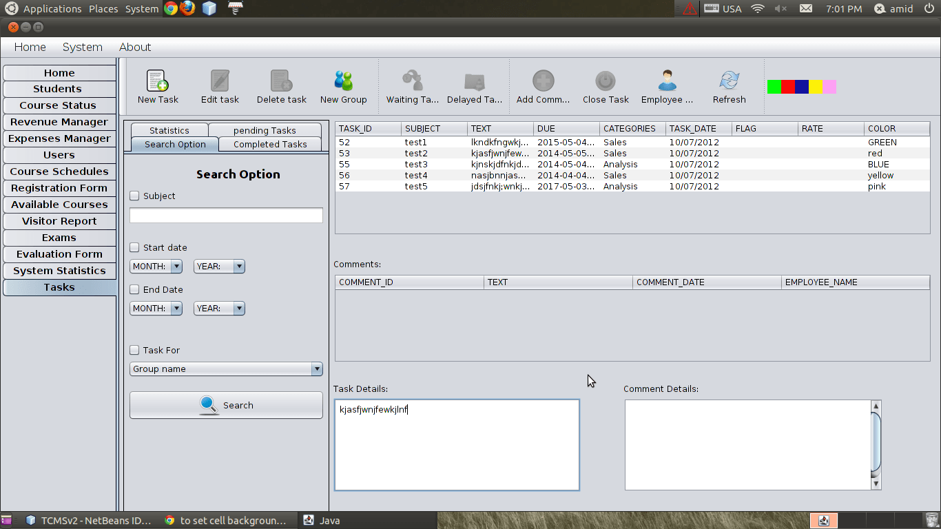 Change cell Background in JTable Java Dani