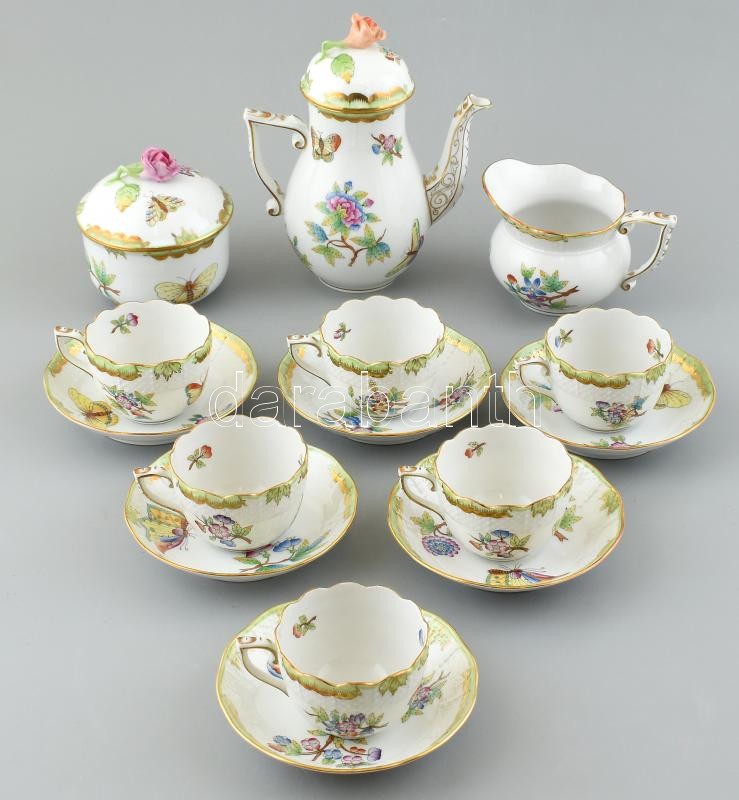 Herendi Viktória mintás porcelán mokkás készlet. Kézzel Darabanth Kft.