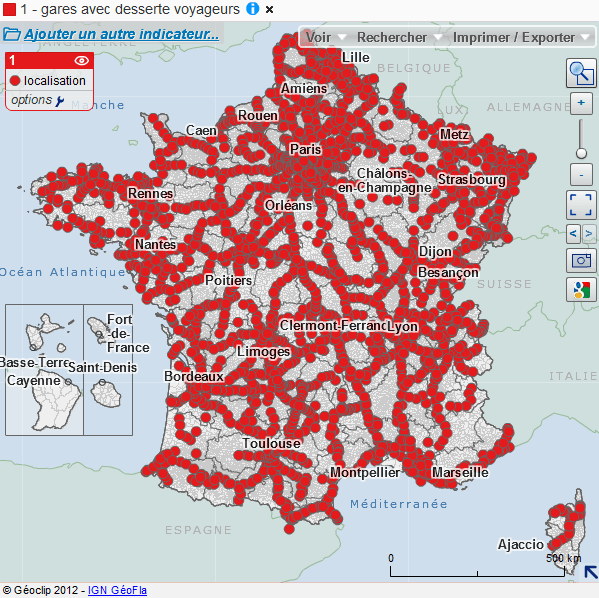 Les Avantages De La Carte De France Des Gares carte des gares avec desserte de voyageurs en France data.gouv.fr