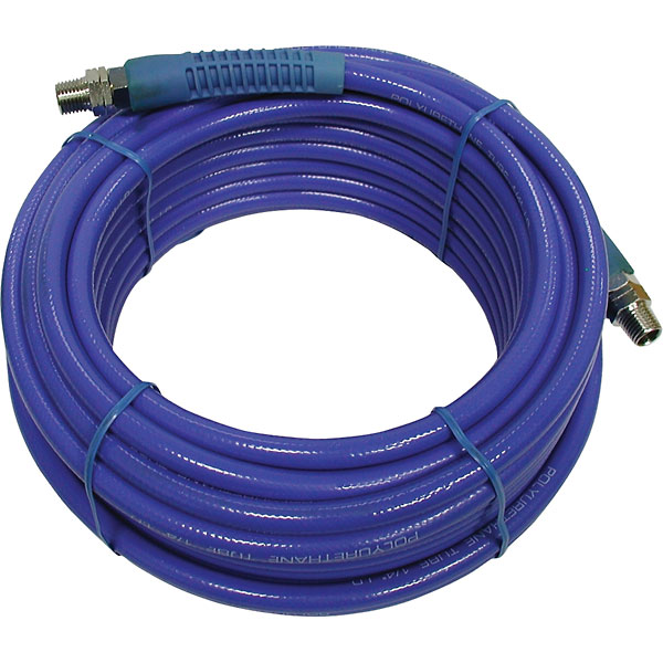 Air Compressor hose 1 4 in x 50 PU braid air hose with swivel fitting