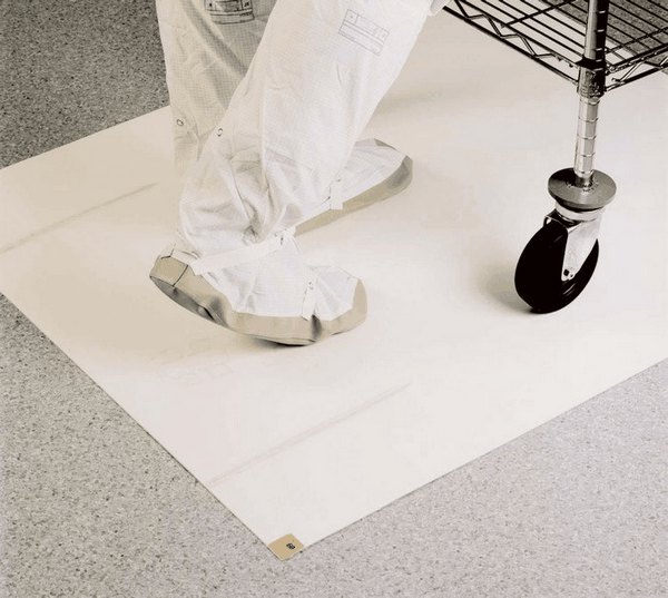 Adhesive Floor Mat 36 x 48 Clear on White 30 layer mats 8 mats cs from