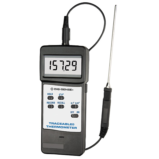 Digi Sense Calibrated RTD Thermometer 58 to 752F 50 to 400C from Davis