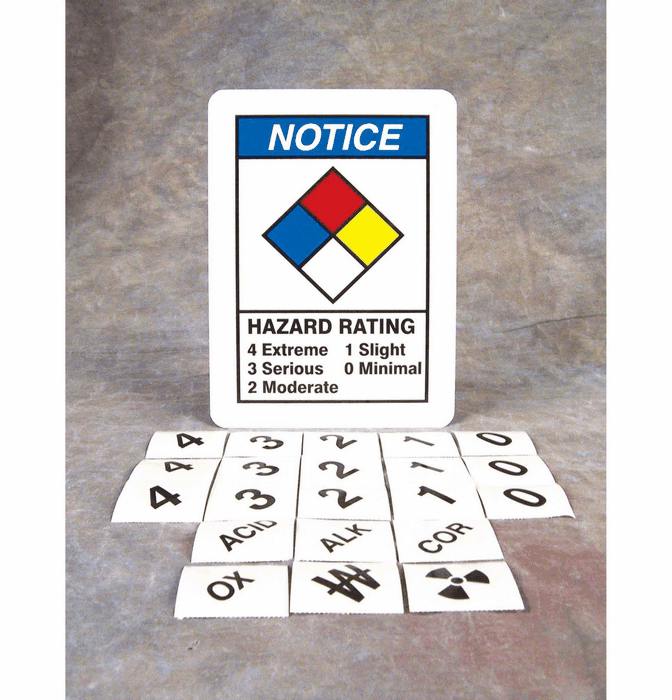 NFPA Notice Hazard Rating Sign Kit 14 X 10 adhesive vinyl from Davis
