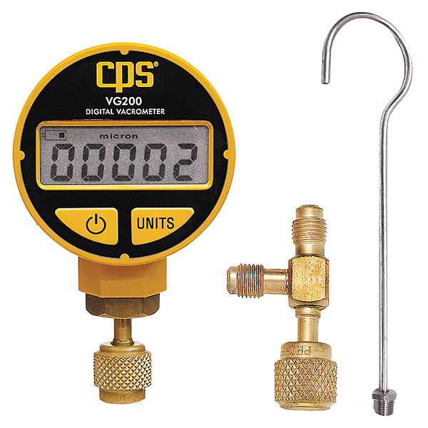 Portable Digital Vacuum Gauge LCD atmospheric to 0 microns from Davis