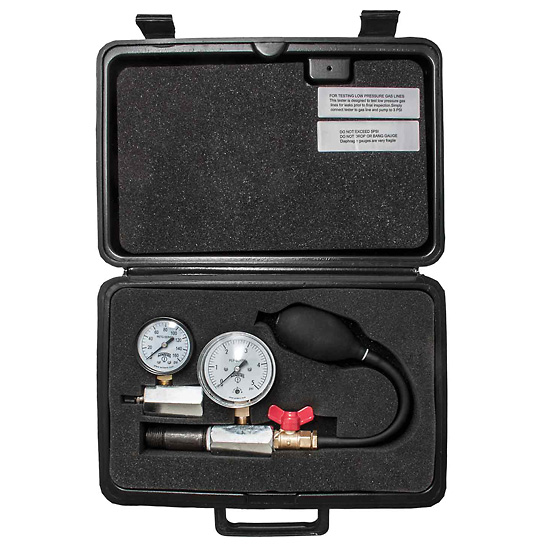 Low Pressure Gas and Water Test Kit 1 2 3 4 NPT 5 psi Gas 160 psi Water