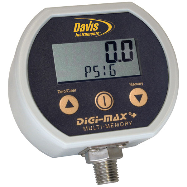 Digital Pressure Gauge with 4 Memory Storage 1 4 NPT M 3 psi from Davis