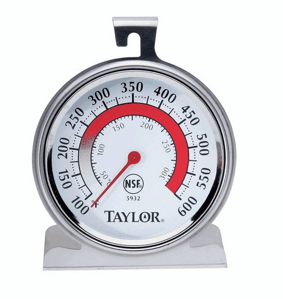 Taylor 5932 Extra Large Dial Dual Scale Oven Thermometer from Davis