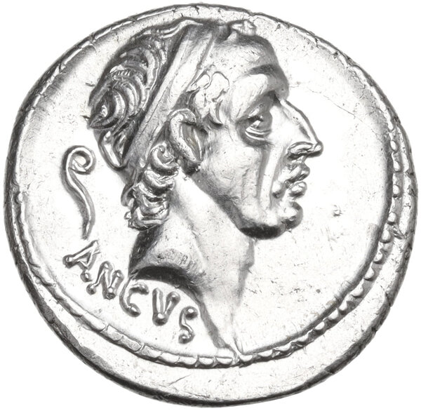 L. Marcius Philippus. AR Denarius, Rome mint, 56 BC