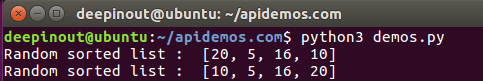 Python random shuffle() 函数|极客笔记