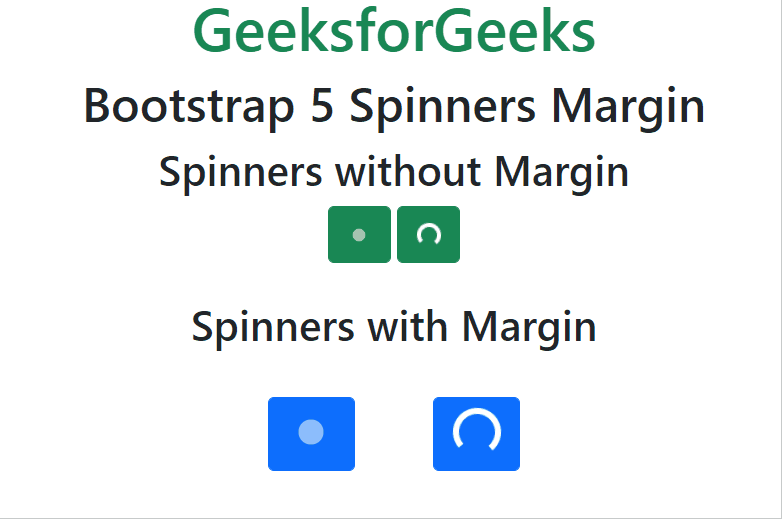 Bootstrap 5 Spinners Margin极客教程