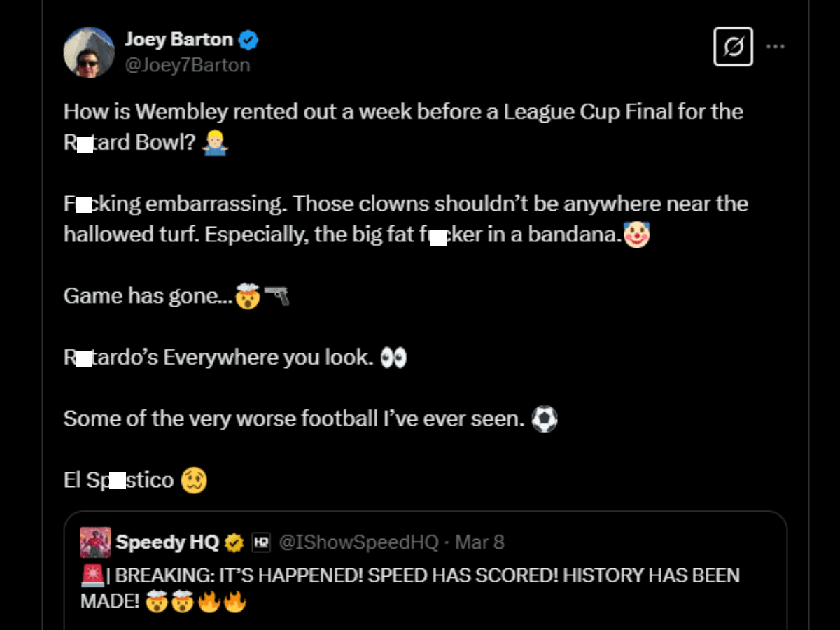 What Did Joey Barton Say About the Sidemen Charity Match? AngryGinge