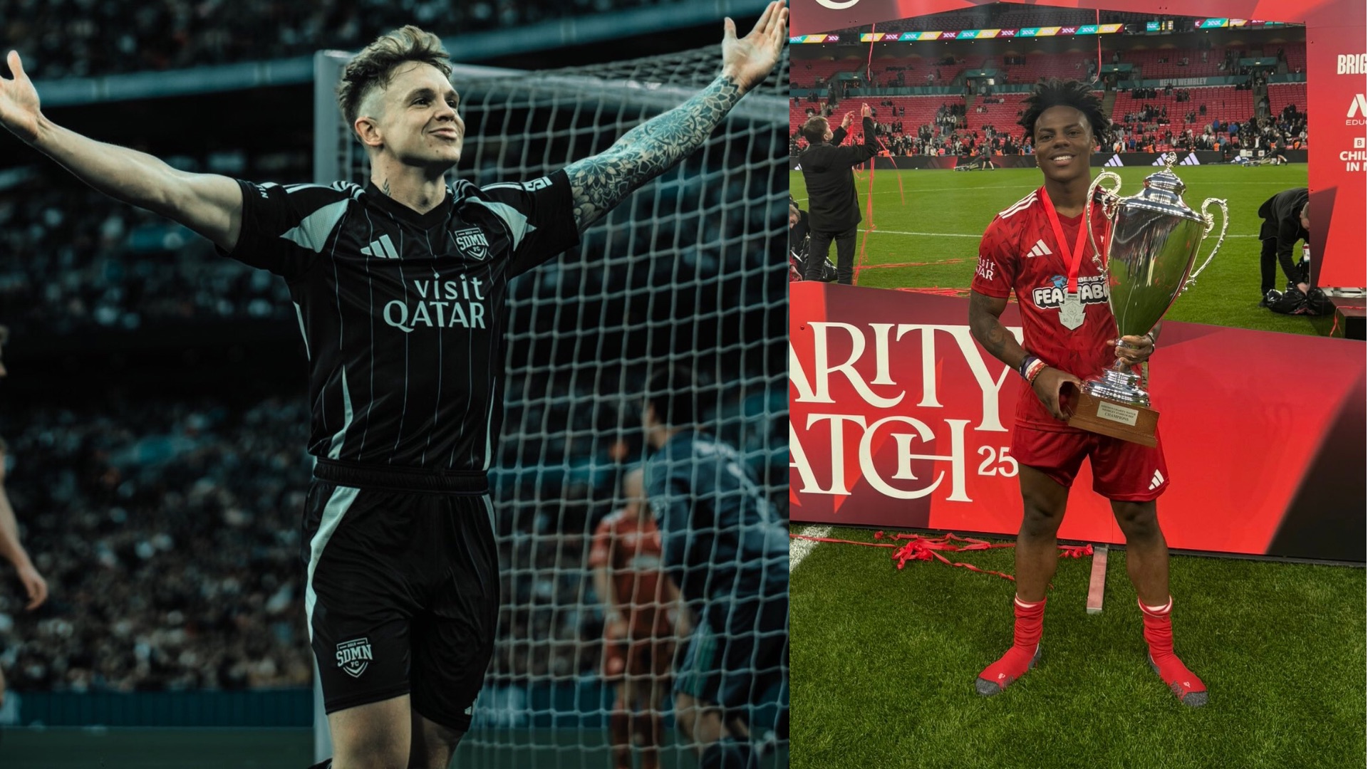 Joe Weller calls out IShowSpeed. (Image via @luxcurv @ishowspeedsui/ X)