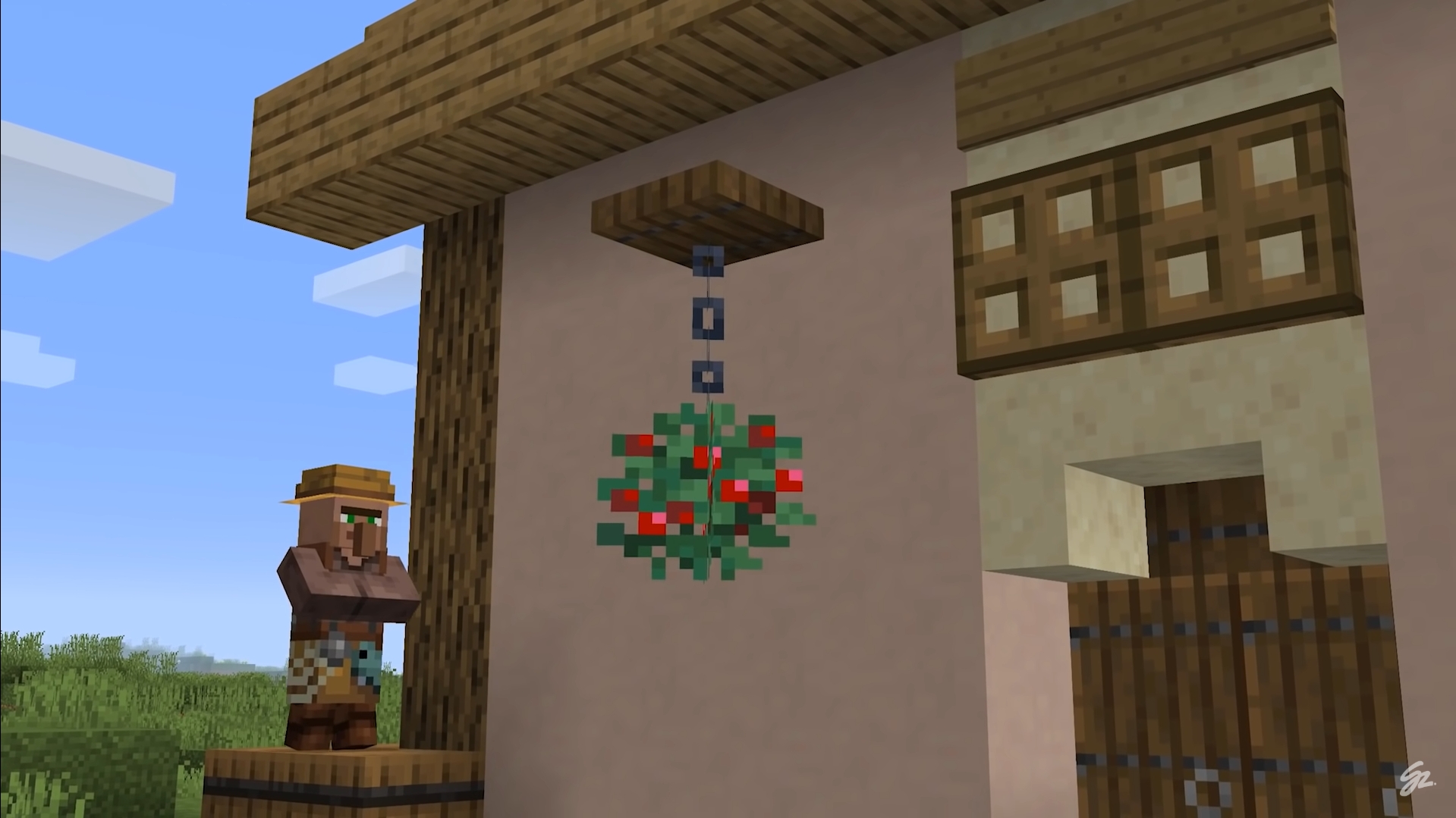 Chains can suspend blocks and items (Image via Mojang)