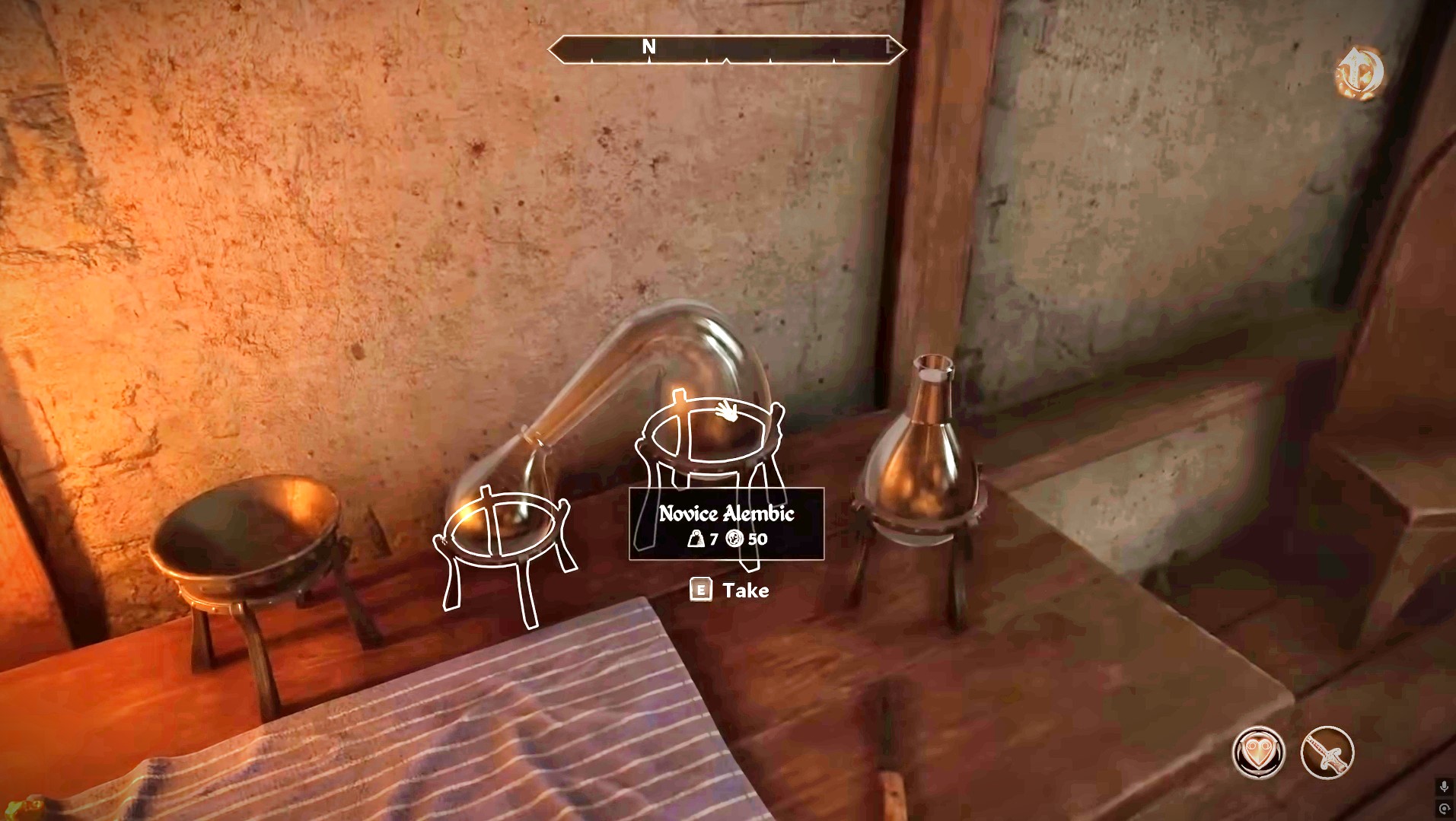 Alchemy apparatus setup (Image via Bethesda)