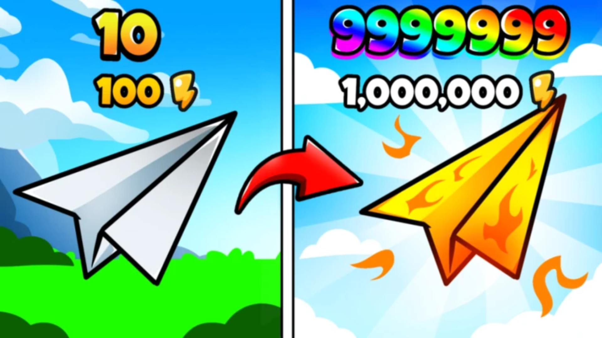Paper Plane Simulator is a clicker-style game (Image via MxD Games | Roblox)