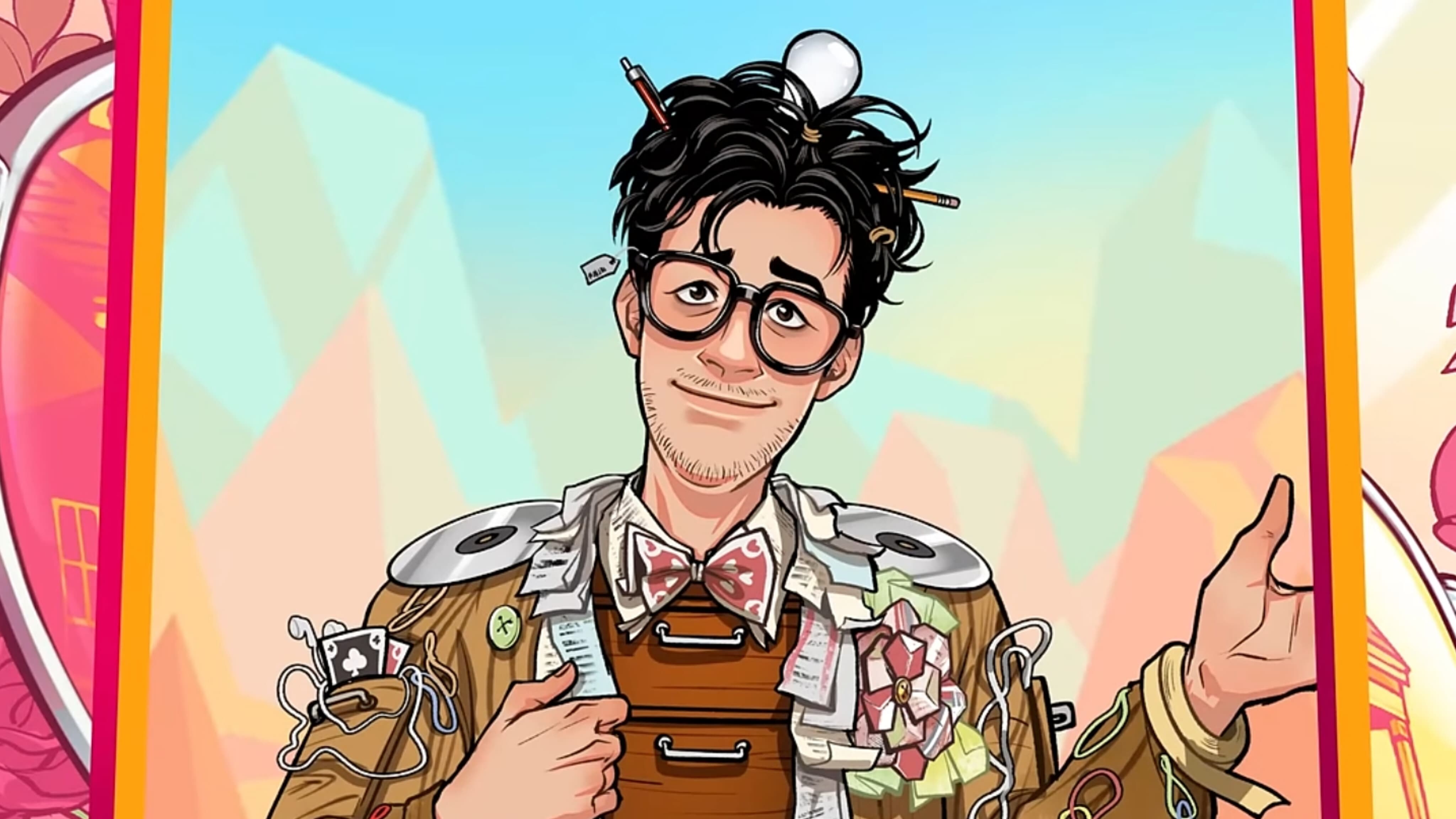 Jerry is your office drawer in Date Everything (Image via Team 17)