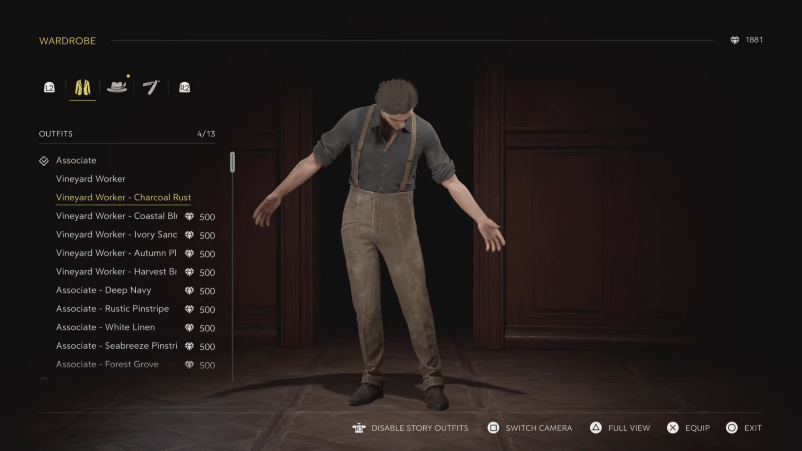 Change Clothes in Mafia The Old Country (Image via 2K Games)