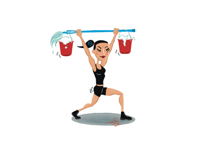 4 Fun Ways to Turn Cleaning into a Workout DeMilked