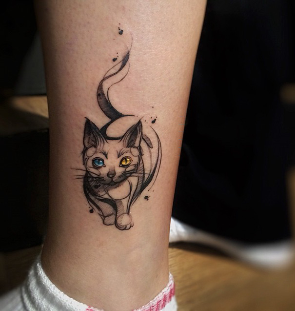 20 Tattoo Ideas For Cat Lovers | Demilked 637_x_605_jpg