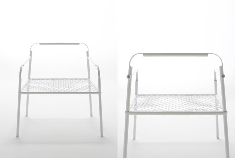 nendo bamboo steel chair for yii design