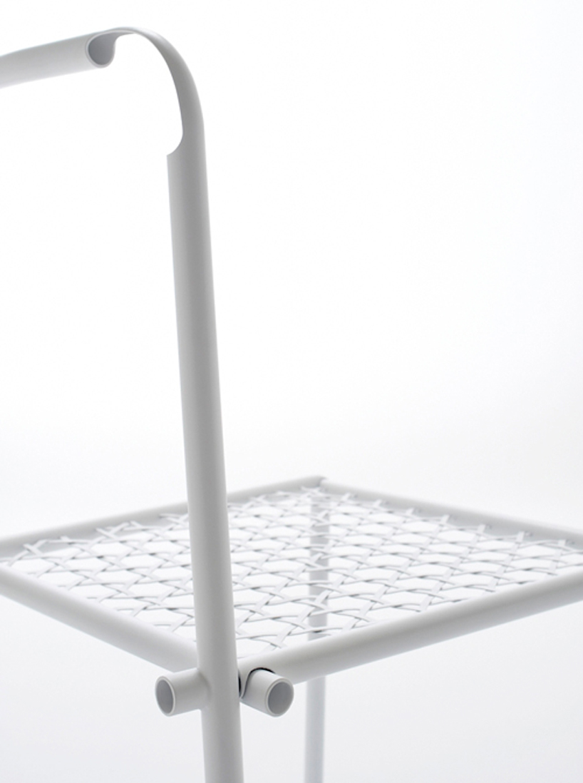 nendo bamboo steel chair for yii design
