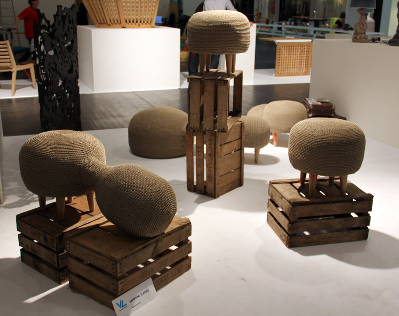 crocheted hemp farming furniture by sampling