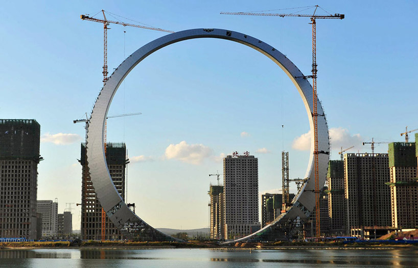 50 storey tall ring of life monument in china nears completion