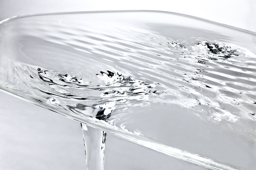 liquid glacial table by zaha hadid