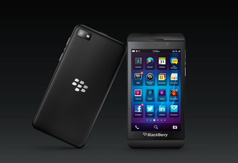 blackberry Z10 touchscreen smartphone