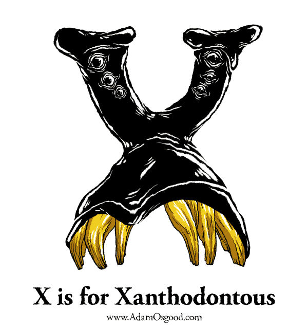 adam osgood dresses up the alphabet in spooky costumes