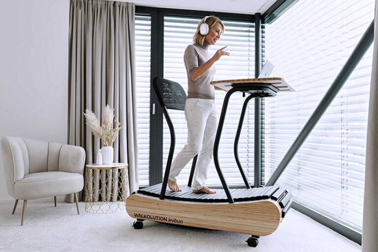 nonmotorized walkolution treadmill turns smart work into