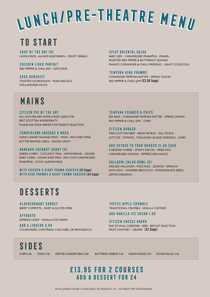 The Citizen Historic Restaurant in Glasgow DesignMyNight