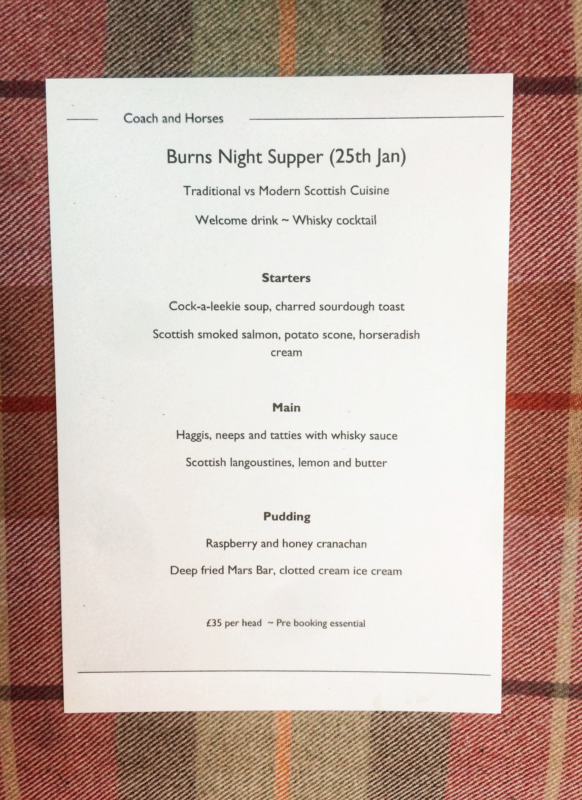 Burns Night Supper London Food & Drink Reviews DesignMyNight