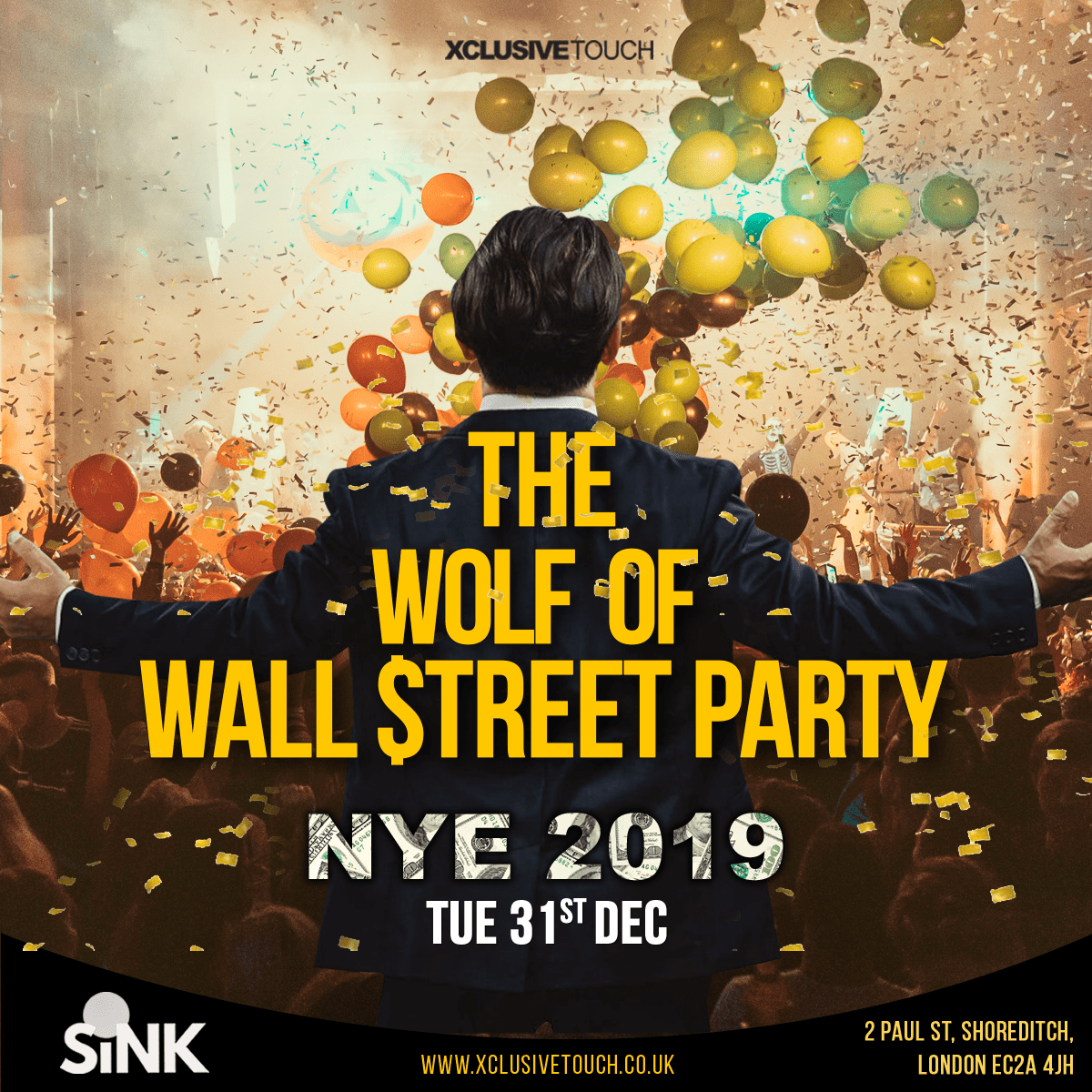 The Wolf of Wall Street NYE Party Shoreditch, London New Years Eve