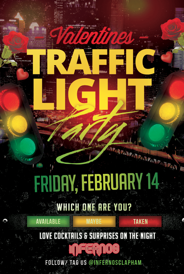 Valentines Traffic Light Party Clapham, London Clubbing Reviews