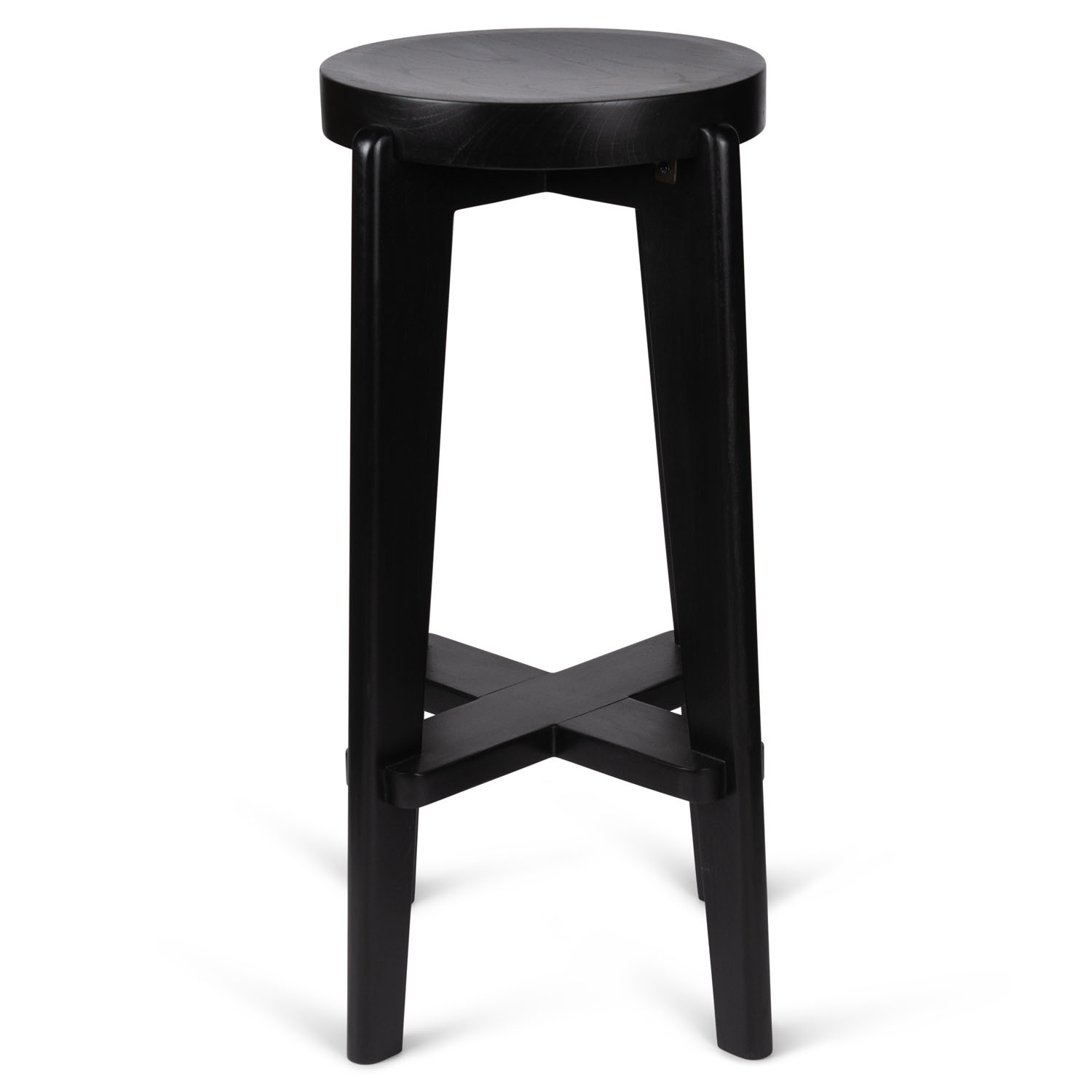 High Bar Stool Wood DT.W.19. Charcoal Black