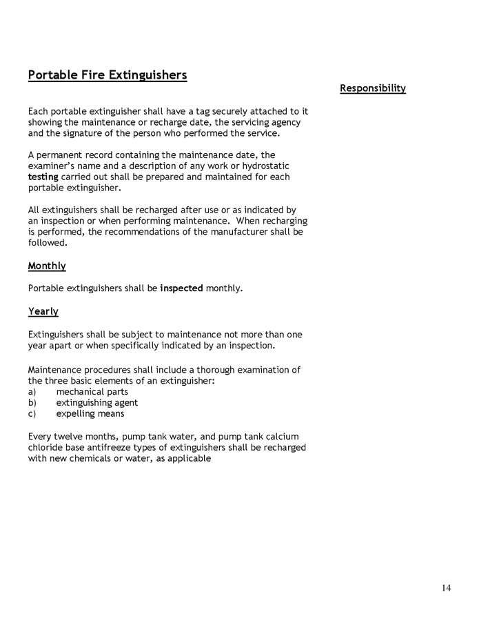 Fire safety plan restaurant in Word and Pdf formats page 14 of 23