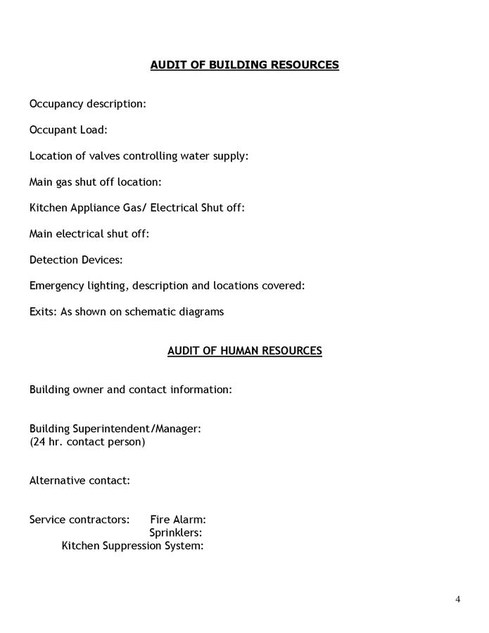 Fire safety plan restaurant in Word and Pdf formats page 4 of 23