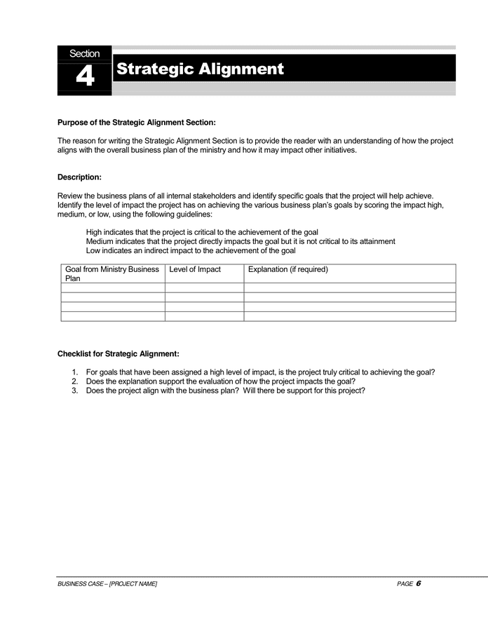 Business Case Template in Word and Pdf formats page 7 of 18