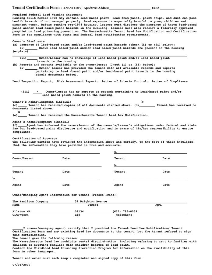 Roommate Change Form in Word and Pdf formats page 4 of 7