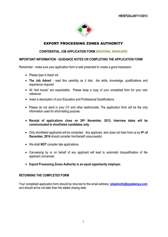 Sample Job Application download free documents for PDF, Word and Excel