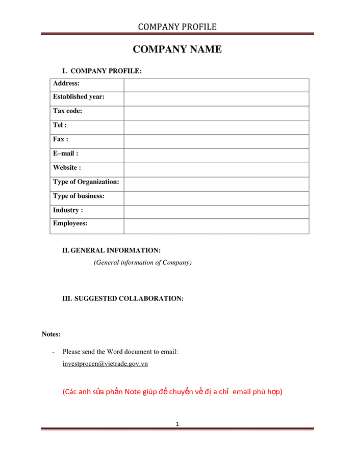 Company Profile Sample download free documents for PDF, Word and Excel