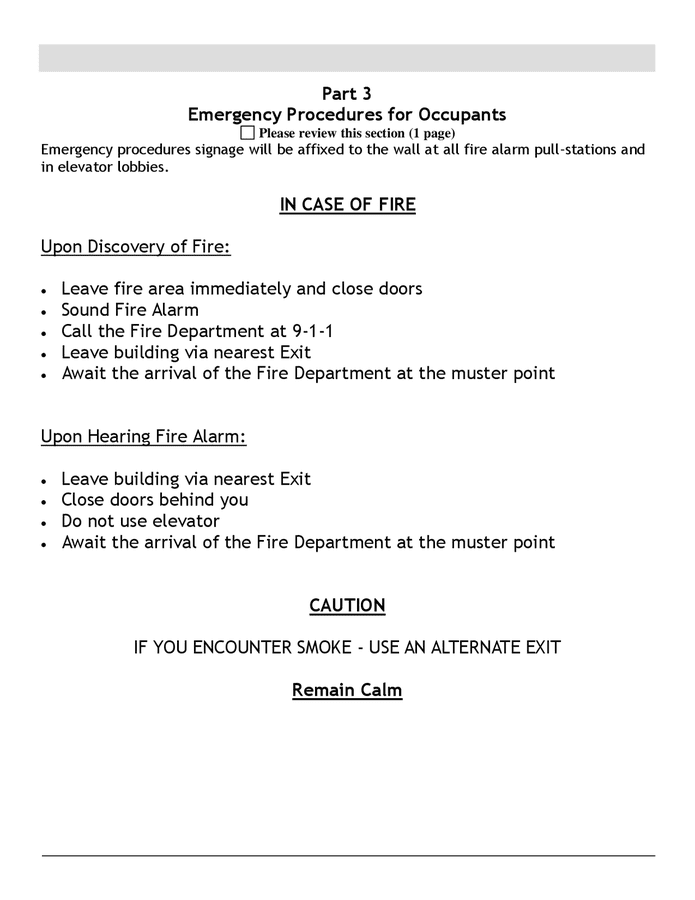 Fire safety plan template in Word and Pdf formats page 10 of 41