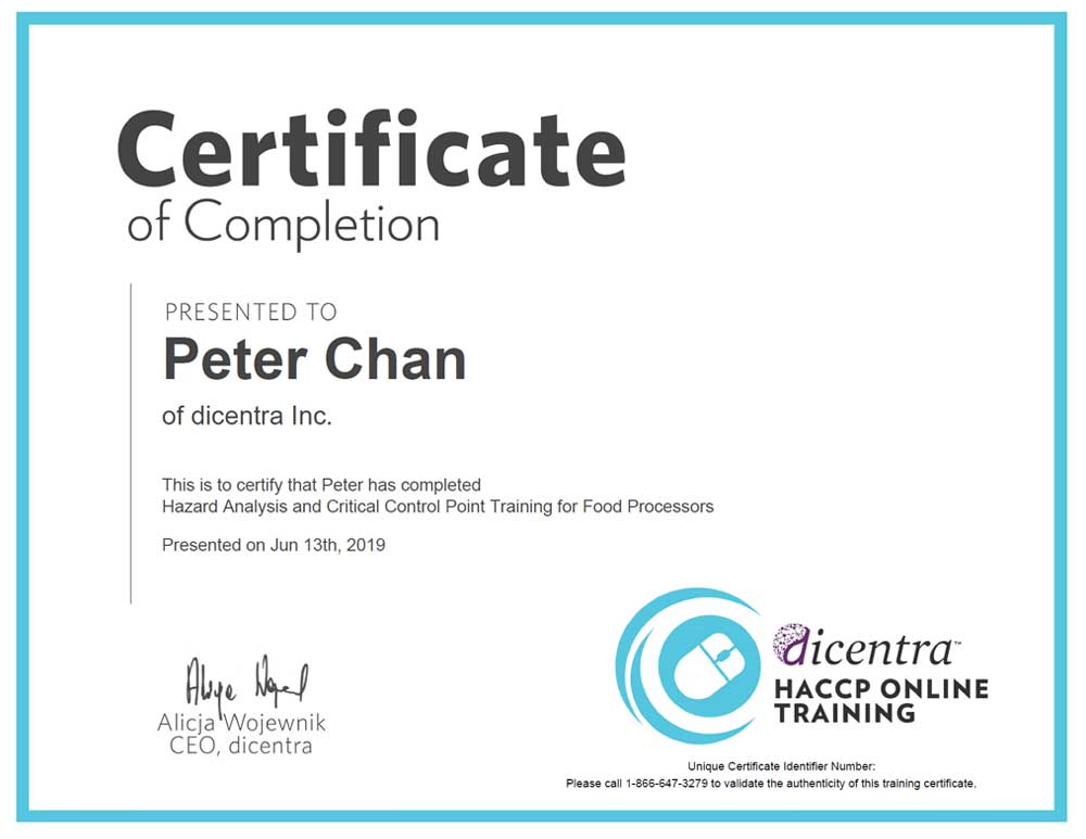 to HACCP Online Training by dicentra