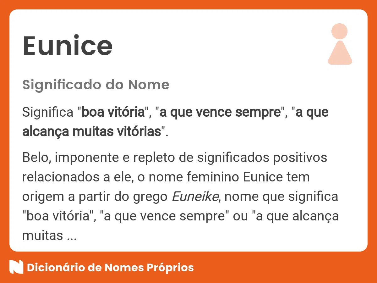 Significado do nome Eunice Dicionário de Nomes Próprios