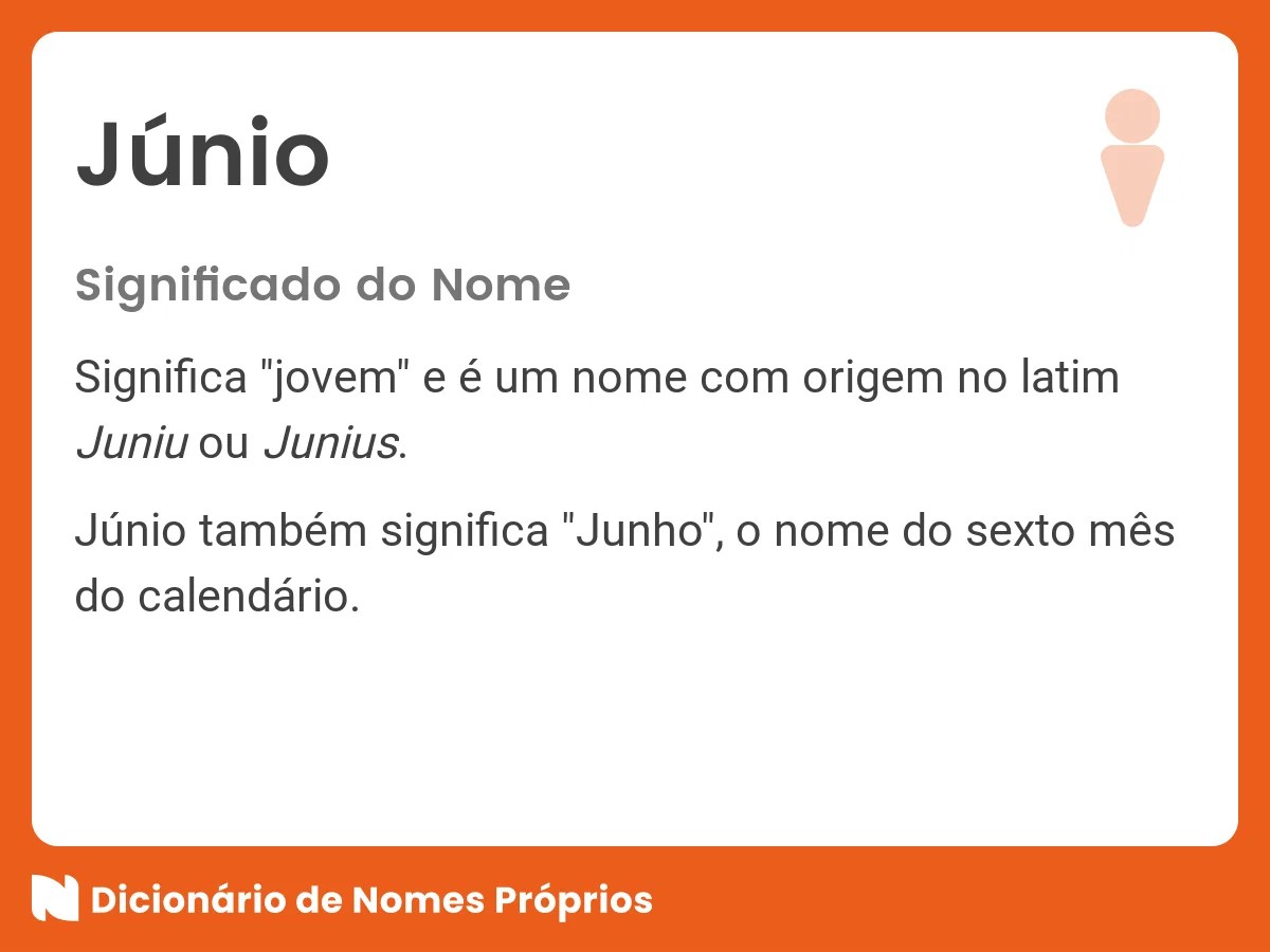 Significado do nome Júnio Dicionário de Nomes Próprios